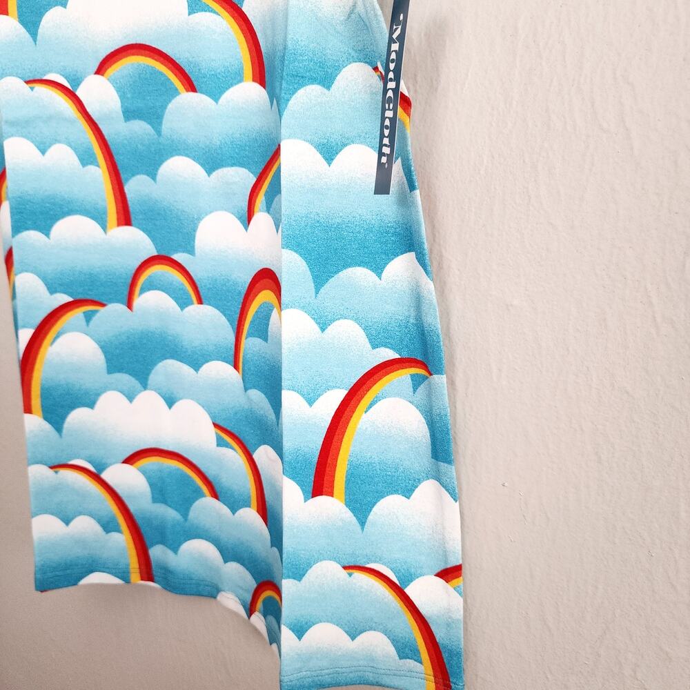 ModCloth On Cloud Mine Retro Rainbow Cloud Cotton T-Shirt Dress - NWT Small - Picture 7 of 10